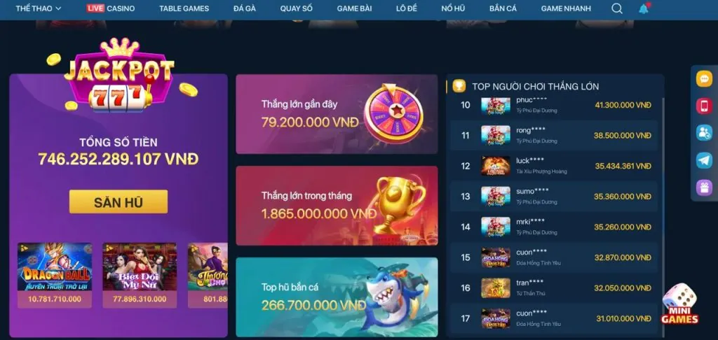 Hình ảnh đa dạng các sản phẩm và dịch vụ game tại zalv777 Casino